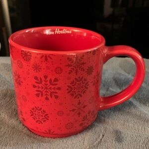 2021 Limited Edition Tim Hortons Red Snowflake Mug